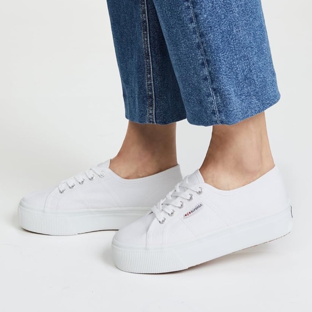 Superga Platform White Sneakers